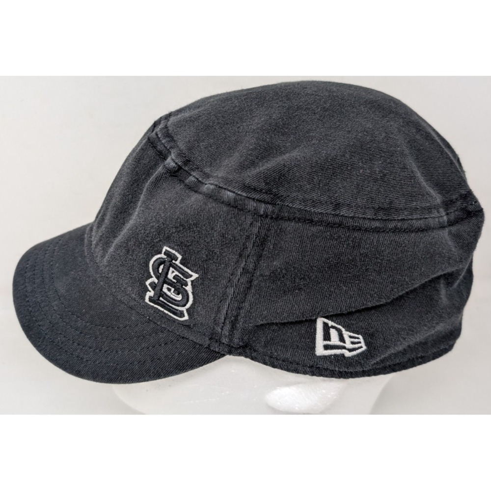 St. Louis Cardinals Hat New Era Cadet Baseball Cap Hat Army Flat Black Medium